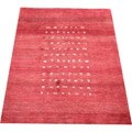 Details on Red Persian carpet Persian Handmade Red Gabbeh Wool Rug (6' x 7'8)