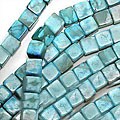 Turquoise Jasper 5-6 mm Cube Beads (2) 16-inch Strands