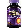 Natrol Flax Seed Oil 1000mg Softgels (Pack of 4 120-count Bottles)