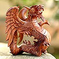 Wood 'Baby Dragon' Statuette (Indonesia)