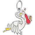Sterling Silver 'Baby Girl' Stork Charm