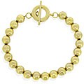 18k Goldplated Sterling Silver 8 mm Bead Toggle Bracelet