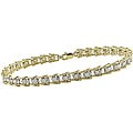 14k Yellow Gold 1ct TDW Diamond Tennis Bracelet (I-J, I3)