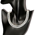 Freshwater Rice Pearl 18-inch 3-strand Necklace (4-5 mm) (Case of 6)