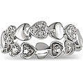 10k White Gold 1/10ct TDW Diamond Heart Band (I-J, I2-I3)
