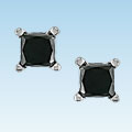 14k Gold 1/2ct TDW Black Diamond Earrings (Set of 4)