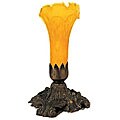 Tiffany-style Lily 1-light 8-inch Amber Buffet Lamp