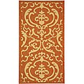 Courtyard Indoor/ Outdoor Bimini Terracotta/ Natural Polypropylene Rug (2' x ...