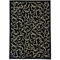 Indoor/ Outdoor Bimini Black/ Sand Rug (2' x 3'7)