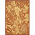 Indoor/ Outdoor Andros Natural/ Terracotta Rug (2'7 x 5')