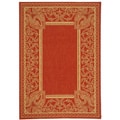 Indoor/ Outdoor Abaco Red/ Natural Rug (4' x 5'7)
