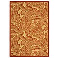 Courtyard Indoor/ Outdoor Acklins Natural/ Terracotta Polypropylene Rug (2'7 ...