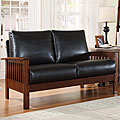Hills Collection Bi-cast Leather Loveseat