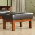 Hills Bi-cast Faux Leather Ottoman