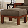 Hills Mission-style Oak and Olive Ottoman