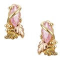 Black Hills Gold Pink Cubic Zirconia Earrings