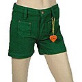 Dittos Women's Green Denim Shorts