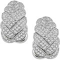 18k Gold 2 3/8ct TDW Diamond Semi-hoop Earrings (G-H, I-1)