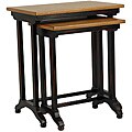 Annie Black Oak Brown Nesting Tables (Set of 2)