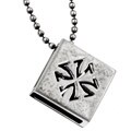 Kate 'n Al Silver Silver Cross Square Necklace