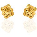 14k Yellow Gold Children's Bear Earrings