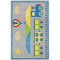 Free connected articles on Novelty rug Hand-tufted Kids Choo Choo Rug (5' x 8')