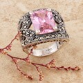 Sterling Silver Marcasite and CZ Ring (Size 6)(Thailand)