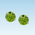 14k White Gold 1/2ct TDW Green Diamond Stud Earrings (SI-I)