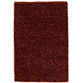 Shaggy Rust Polyester Rug (5' x 8')