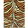 Zebra Brown/ Gold Rug (8' x 10'6)
