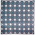 Blue Double Wedding Ring Shower Curtain