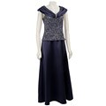 Patra Glitter-knit Ballet-neck Mock 2-piece Dress