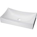 DeNovo Rectangular Shallow Porcelain Vessel Sink