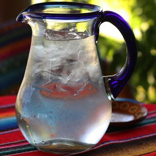 Glass 'Blue Grace' Pitcher (Mexico)