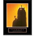 'Teamwork: Sunset Climbers' Framed Art Print