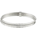 Sterling Essentials Sterling Silver 7-inch Diamond-Cut Bollywood Bangles (Set of 7)