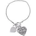 Marci Sterling Silver 'Sisters' Double Heart Bracelet