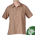 Men's Latte Organic Cotton Woven Shirt (Guatemala)