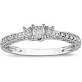 10k White Gold 1/4ct TDW Diamond 3-stone Ring (I-J, I2-I3)