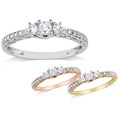 10k Gold 1/4ct TDW Diamond 3-stone Ring (I-J, I2-I3)