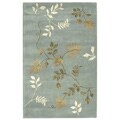 Handmade Soho Twigs Light Blue New Zealand Wool Rug (3'6 x 5'6)