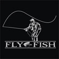 Upstream Images 'Fly Fish' Silver Window Decal