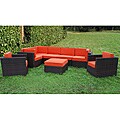 Siena 8-piece Patio Set with Orange Cushions