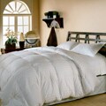 Oversized 500 Thread Count Damask Stripe White Down Comforter