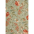 Indoor/ Outdoor Deloache Sage Rug (5' x 7'6)