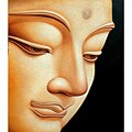 'Neutral Buddha' Hand-painted Canvas Art