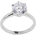 Rhodium-plated Cubic Zirconia Ring