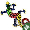Metal 'Striped Gecko' Wall Art (Haiti)