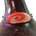 Oval Glass Red Swirl Bracelet (Chile)