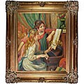 Renoir 'Young Girls at the Piano' Oil Canvas